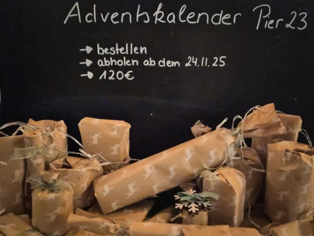 🎄 Jetzt sichern: Der Pier 23 Adventskalender!

Sichert Euch unseren exklusiven Adventskalender – ab dem 24.11. zur Abholung. Perfekt, um die Vorweihnachtszeit zuhause besonders zu gestalten!

✨ Inhalt: Heißgetränke, Gebäck, festliche Dekoration & DIY-Elemente 